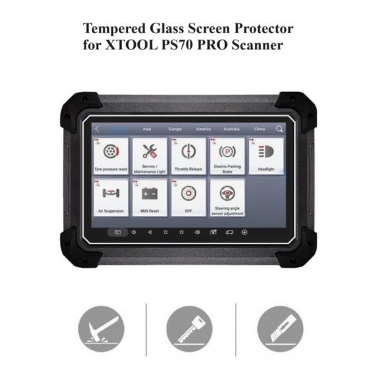Tempered Glass Screen Protector Cover for XTOOL PS70 PRO Scanner - Click Image to Close